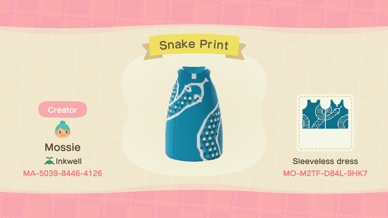 ACNH Design: Snake Print