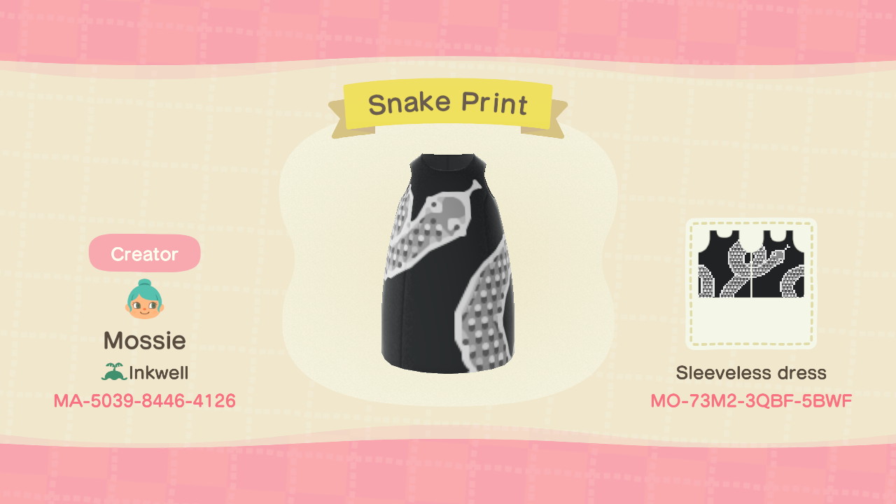 ACNH Design: Snake Print