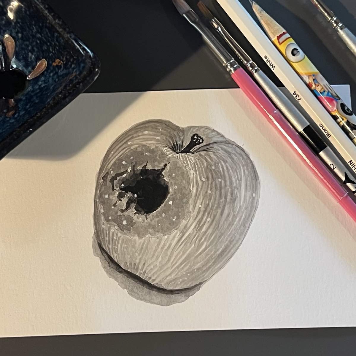 Does anyone do #Inktober anymore? Day 1 : Rotten Apple